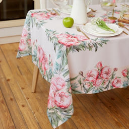 Скатерть «Доляна» Peonies flowers, 145×215±3 см