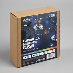 Гирлянда Мишура 20 м роса, IP44, серебристая нить, 600 LED, 8 режимов, свечение мульти, 18 В - Luazon lighting фото 9