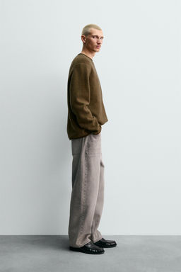 LIMITED EDITION DENIM TROUSERS WITH SEAM DETAIL - Zara фото 4