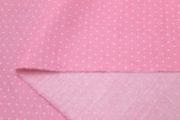 Сатин Белое пшено на розовом, ш.1.60м, хлопок-100%, 110гр/м.кв - Купава фото 4