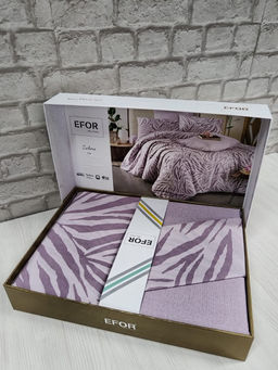 КПБ EFOR RANFORCE (ZEBRA LILA) евро ПВХ