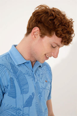 U. S. Polo Assn Мужская темно-синяя футболка с воротником-поло - U.s. polo assn фото 8