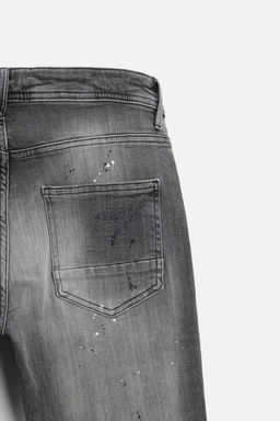 RIPPED SKINNY JEANS WITH PAINT SPLATTER - Zara фото 9