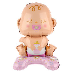 Воздушный шар фольгированный 25" «Девочка-малышка», на подставке