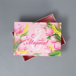 Коробка подарочная складная, упаковка, 8 марта, 21?15?7 см