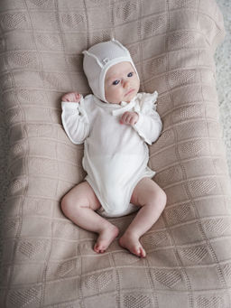 Чепчик Молоко из ажурного хлопка 0+ - Bungly фото 4