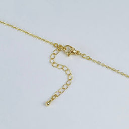 Колье на цепочке Грибочек из Клубничного кварца и Жемчуга - Радуга самоцветов фото 3