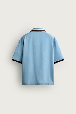 CAMISA RELAXED FIT BORDADO NADADORES / Celeste