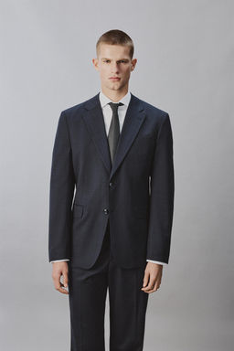 BLAZER REGULAR FIT TRAJE CUADROS / Marino oscuro - Zara фото 2
