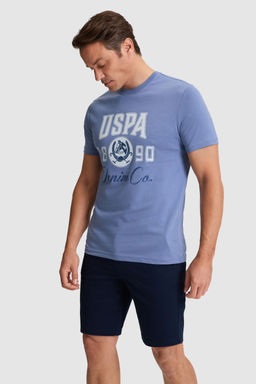 Erkek _ndigo Regular Fit Bisiklet Yaka Ti__rt - U.s. polo assn фото 3