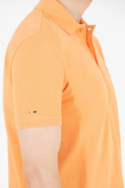 U. S. Polo Assn Мужская оранжевая базовая футболка с воротником-поло - U.s. polo assn фото 7