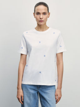 Футболка с вышивкой / Zarina  фото 3