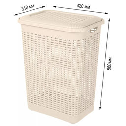 Корзина для белья 50 л 420*310*560 мм арт. С12934