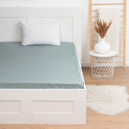 Простыня на резинке Этель 140х200х25 см, бирюзовый, 100% хлопок, перкаль