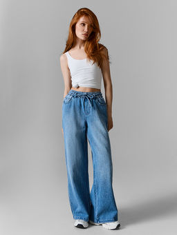 Джинсы женские wide leg синие - Mark formelle фото 2