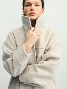 Парка из пальтовой ткани на кулиске / Zarina  фото 2