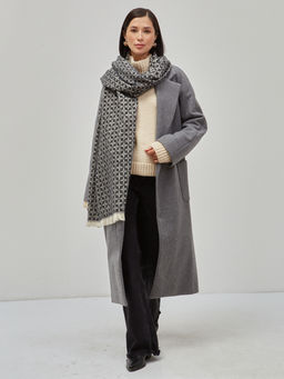 В составе шерсть и кашемир! теплый двусторонний палантин - Tantino фото 4