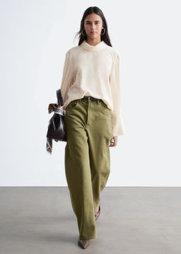 Blusa con cuello alzado doblado - H&m фото 7