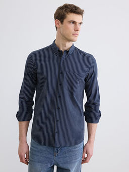 Regular Fit ?izgili Arm?rl? Erkek G?mlek