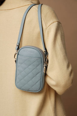 Сумка кожаная Azaro 30832 сер.небо