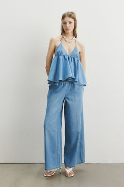 Pantal?n denim con cintura el?stica - H&m фото 2