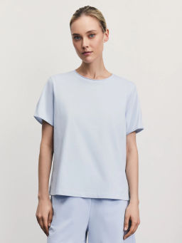 Хлопковая футболка прямого кроя / Zarina  фото 3