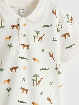 Polo Yaka Bask?l? Erkek ?ocuk Ti??rt