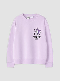 Kuromi Bask?l? K?z ?ocuk Sweatshirt