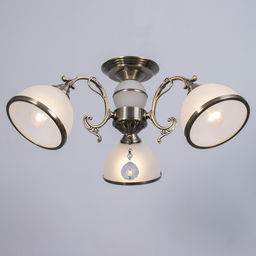 Светильник потолочный «28066/3AB WT» ЭкономСвет, 3×40 Вт, E27, белый, 28×48×50 см