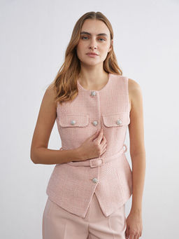 Bisiklet Yaka Kad?n T?vit Yelek