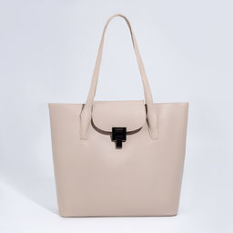 Сумка-тоут на молнии, цвет бежевый