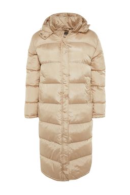 TRENDYOLMILLA Bej Kapusonlu Su Itici Uzun Sisme Mont TWOAW23MO00154  фото 14