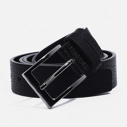 Ремень мужской, ширина 3,5 см, винт, пряжка металл, цвет чёрный