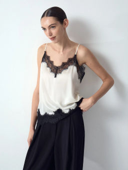 EMKA / Топ из шёлка и кружева  фото 3
