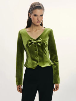 Приталенный жакет с бантом / Zarina