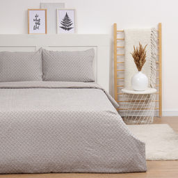 Постельное бельё 2-спальное Тафтинг квадрат 175?215 см,200?230 см,50?70 см-2 шт., серое, 110 г/м? - Lovelife фото 5