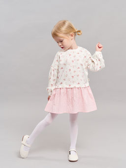 Платье с хлопковой юбкой Цветы 0+ - Bungly фото 3