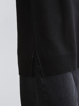 Bisiklet Yaka Desenli Kad?n Triko Kazak