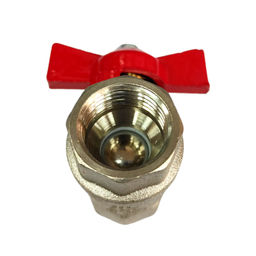 Кран шаровый для воды 1/2" г-г (латунь), бабочка
