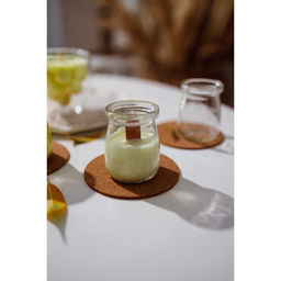 Банка для сыпучих Доляна «Парфе», 100 мл, 5.7×7 см, с пробковой крышкой, стекло, прозрачная