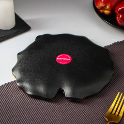 Блюдо для фруктов Доляна «Кувшинка», 20×19 см, чёрное