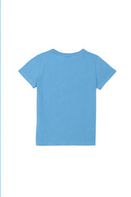 Детская бирюзовая базовая футболка с круглым вырезом - U.s. polo assn фото 2