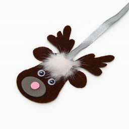 Дразнилка-удочка Олень на деревянной палочке для кошек, коричневый, 9935976 - Пижон фото 3