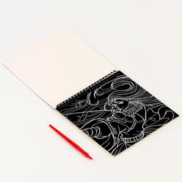 Блокнот гравюра-раскраска Аниме-герои, 19 х 19см - Школа талантов фото 3