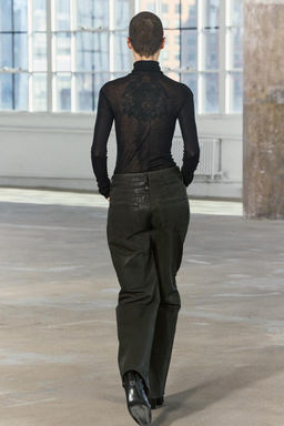 ZW COLLECTION RELAXED MID-WAIST WAXED JEANS - Zara фото 3