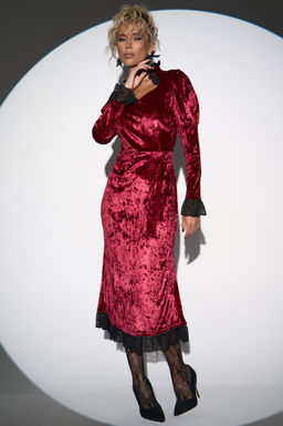 Платье Кэстл (бордовый) - Эльза фото 16