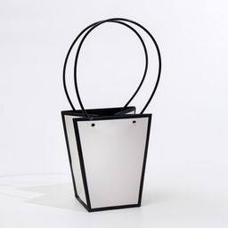 Цена за 10 шт. Сумка для цветов Белая влагостойкая, 17×17 - 11.5×11.5 - 20 см