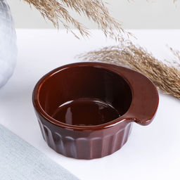 Кокотница Борисовская керамика «Классика», 200 мл, 12×4.5 см, коричневая