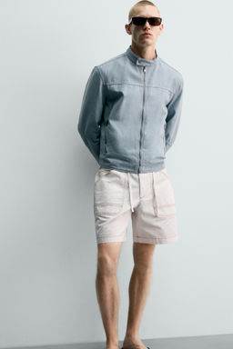 BERMUDA WIDE FIT PLIEGUES / Blanco roto - Zara фото 5