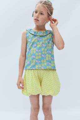 2-14 A?OS/ SHORT BOMBACHO CUADRO VICHY LIMITED EDITION / Amarillo - Zara фото 2